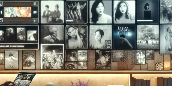 A modern digital platform showcasing a library of Japanese adult films with a cozy, inviting atmosphere.